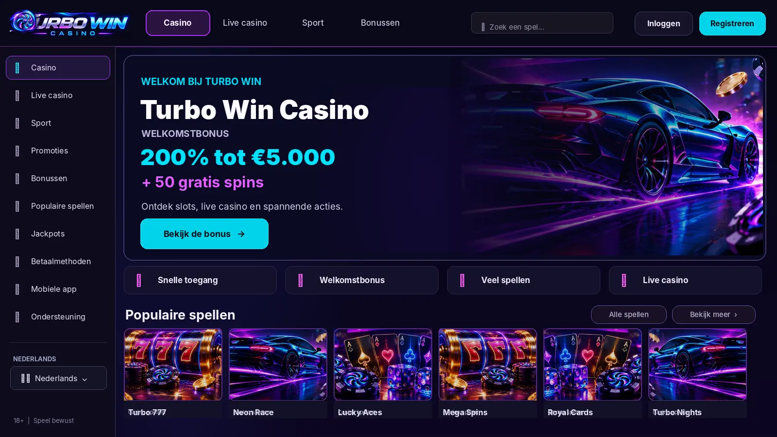 Turbo Win Casino Ervaringen: Review, Spellen, Bonus en Uitbetalingen image 1