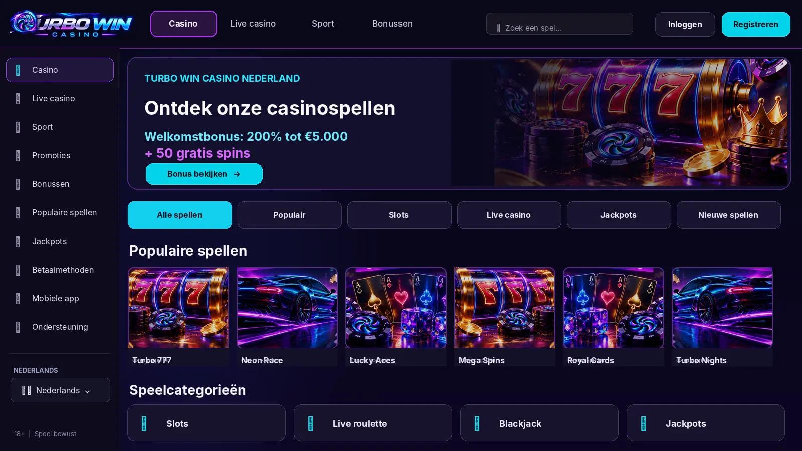 Turbo Win Casino Ervaringen: Review, Spellen, Bonus en Uitbetalingen image 3